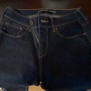 Express, dark blue straight leg skinny size 2s